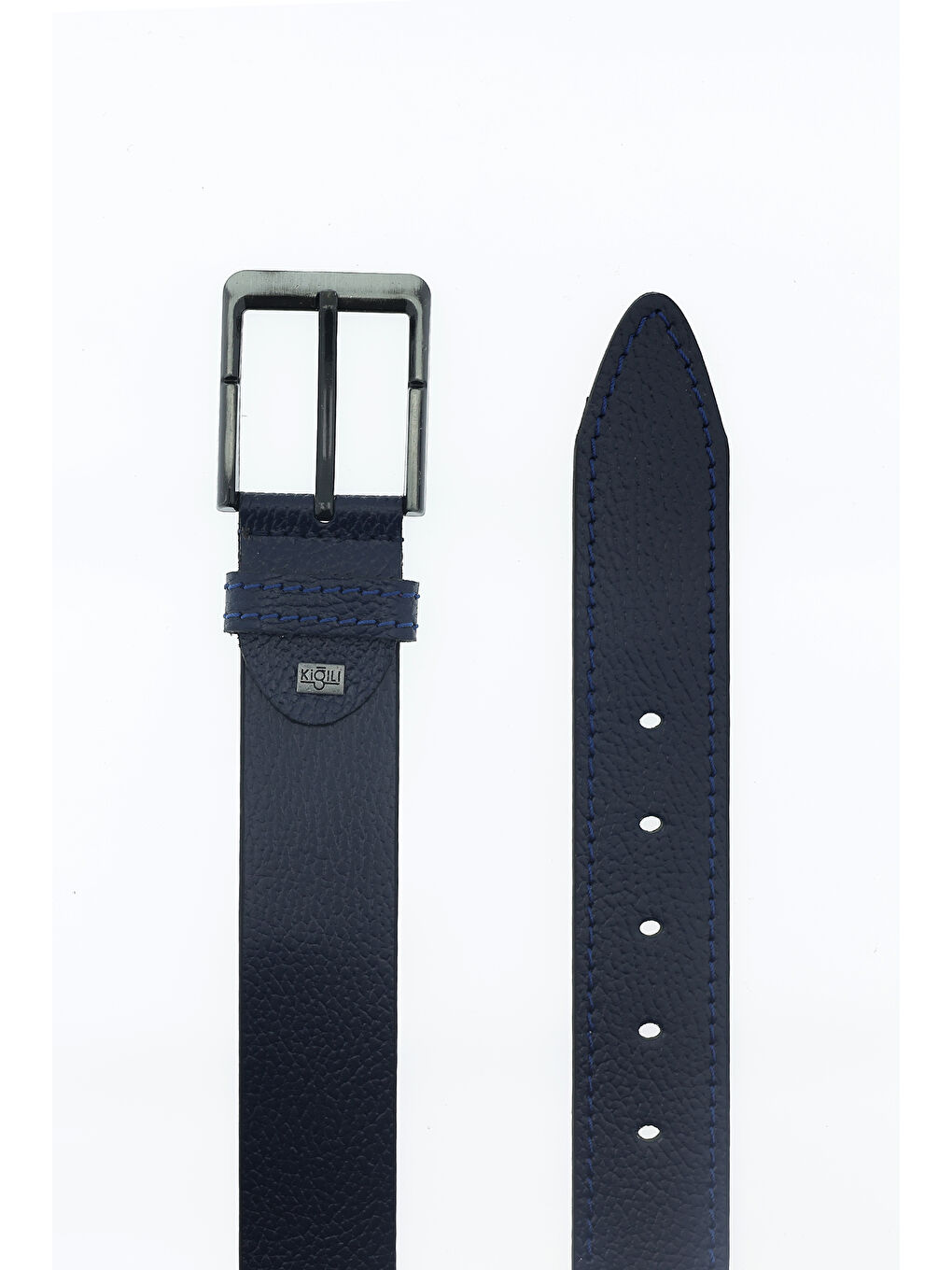 Lacivert Spor Deri Kemer-1