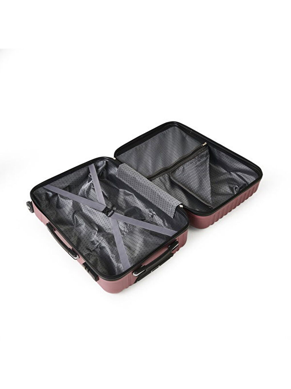 Pembe Travel Line Orta Boy ABS Valiz - Gülkurusu - 66x45x26 cm-2