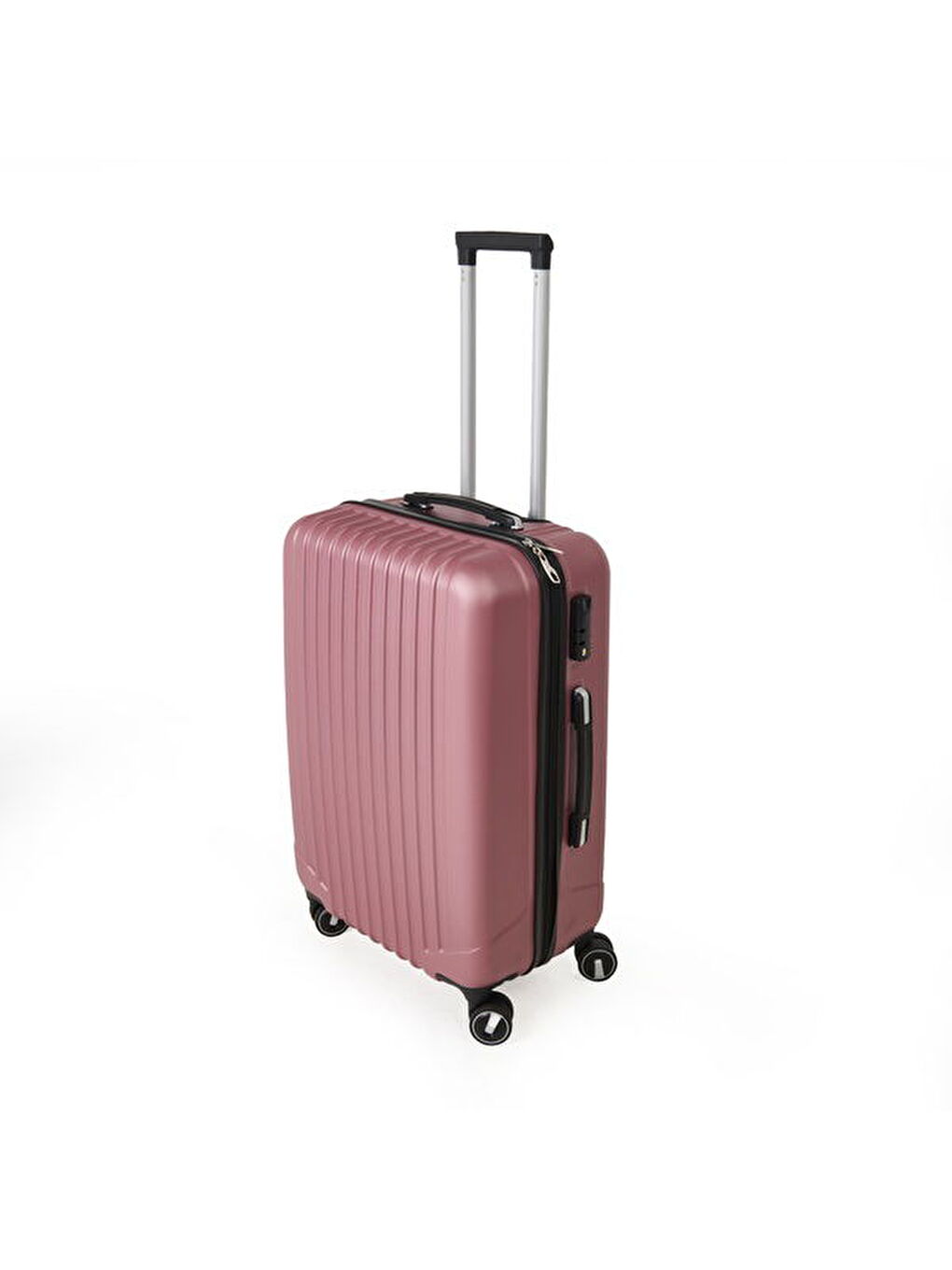 Pembe Travel Line Orta Boy ABS Valiz - Gülkurusu - 66x45x26 cm-4