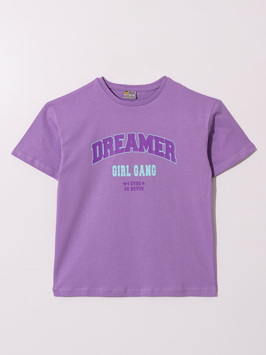 Lila Dreamer Girl Gang Baskılı Kız Çocuk Tişört T-Shirt