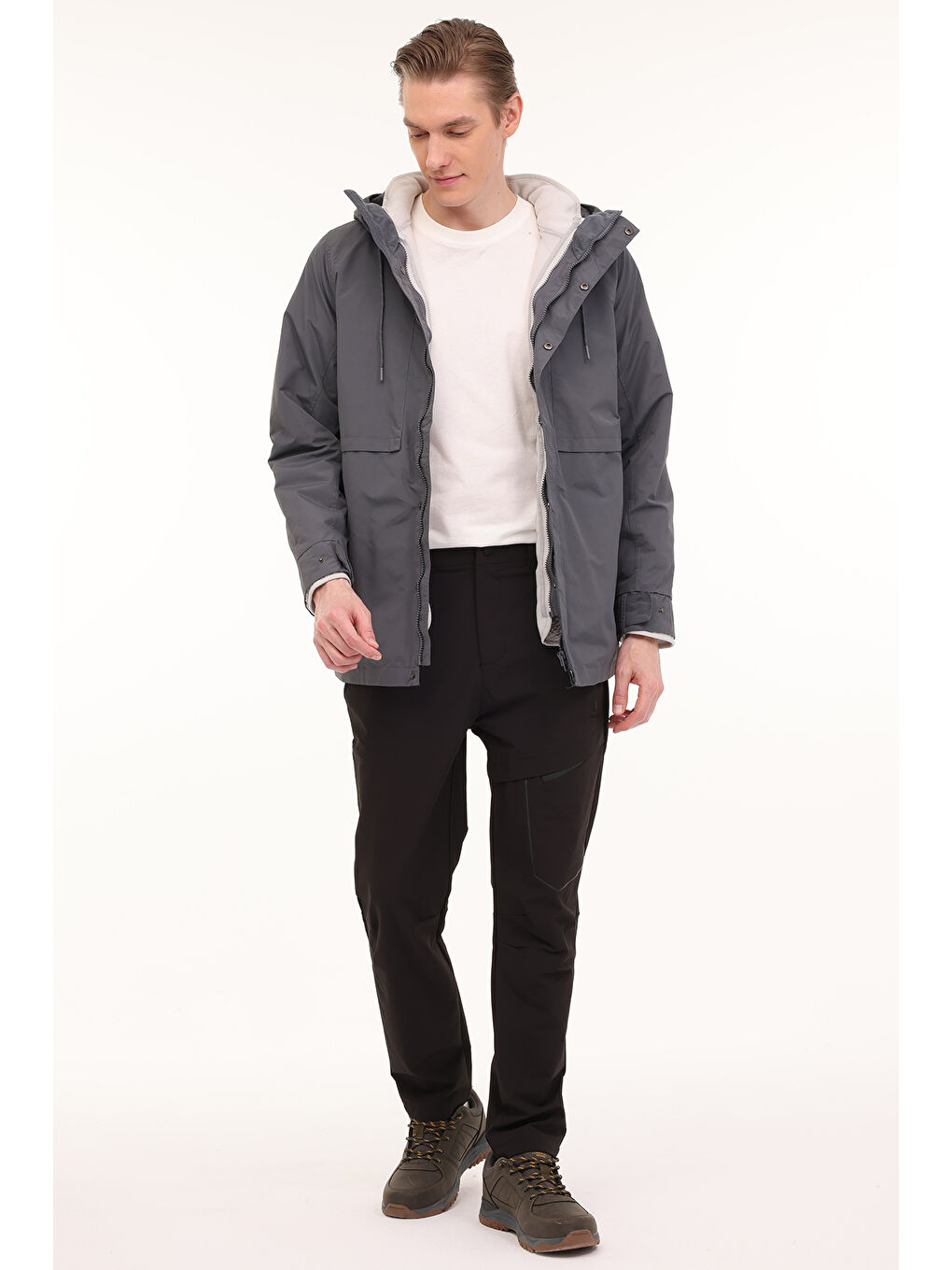 ML GHOST 2-URBN-5 4PR Koyu Gri Erkek Kısa Kapüşonlu Mont-2