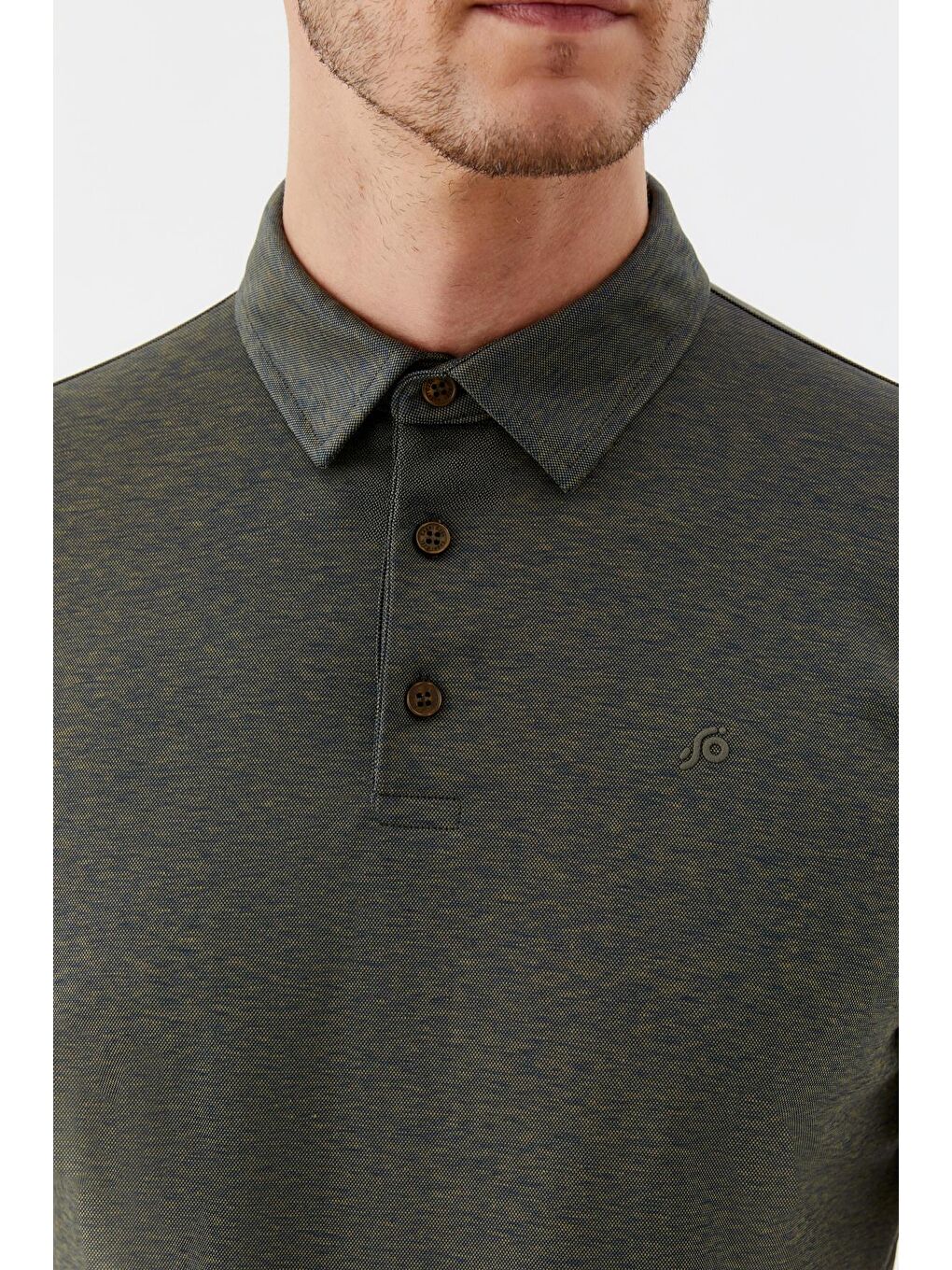 Erkek Haki Standart Fit Polo Yaka Tişört – Kısa Kollu-3