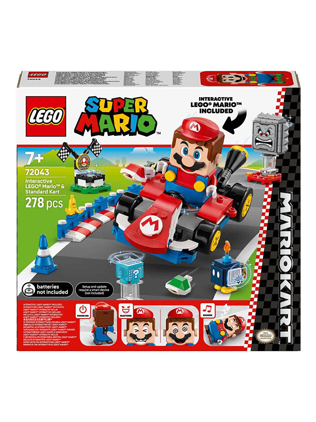 Super Mario Mario Kart-İnteraktif Mario ve Standard Kart 72043-5