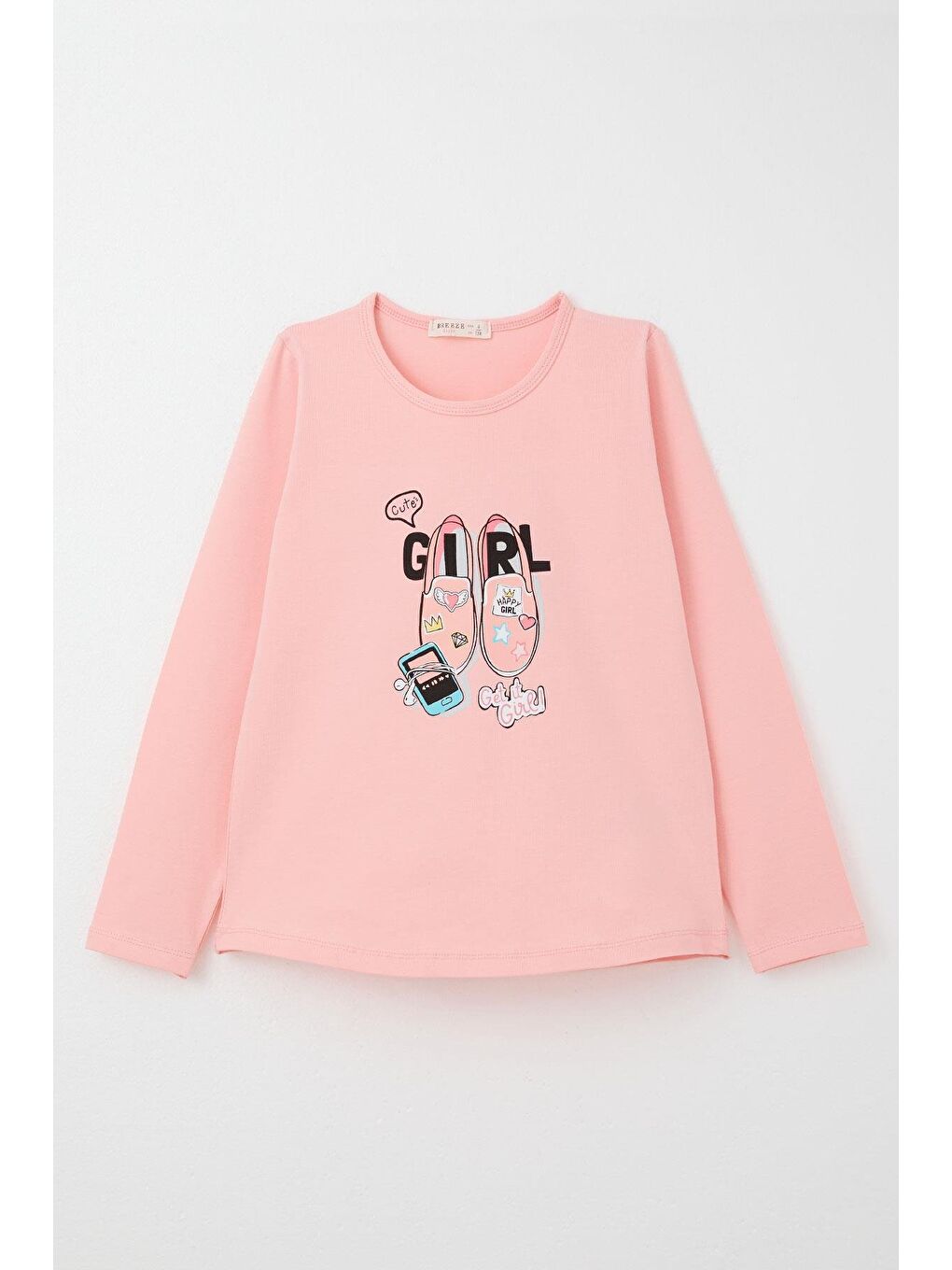 Kız Çocuk Taytlı Takım Ayakkabı Baskılı Pembe (4-9 Yaş)-1