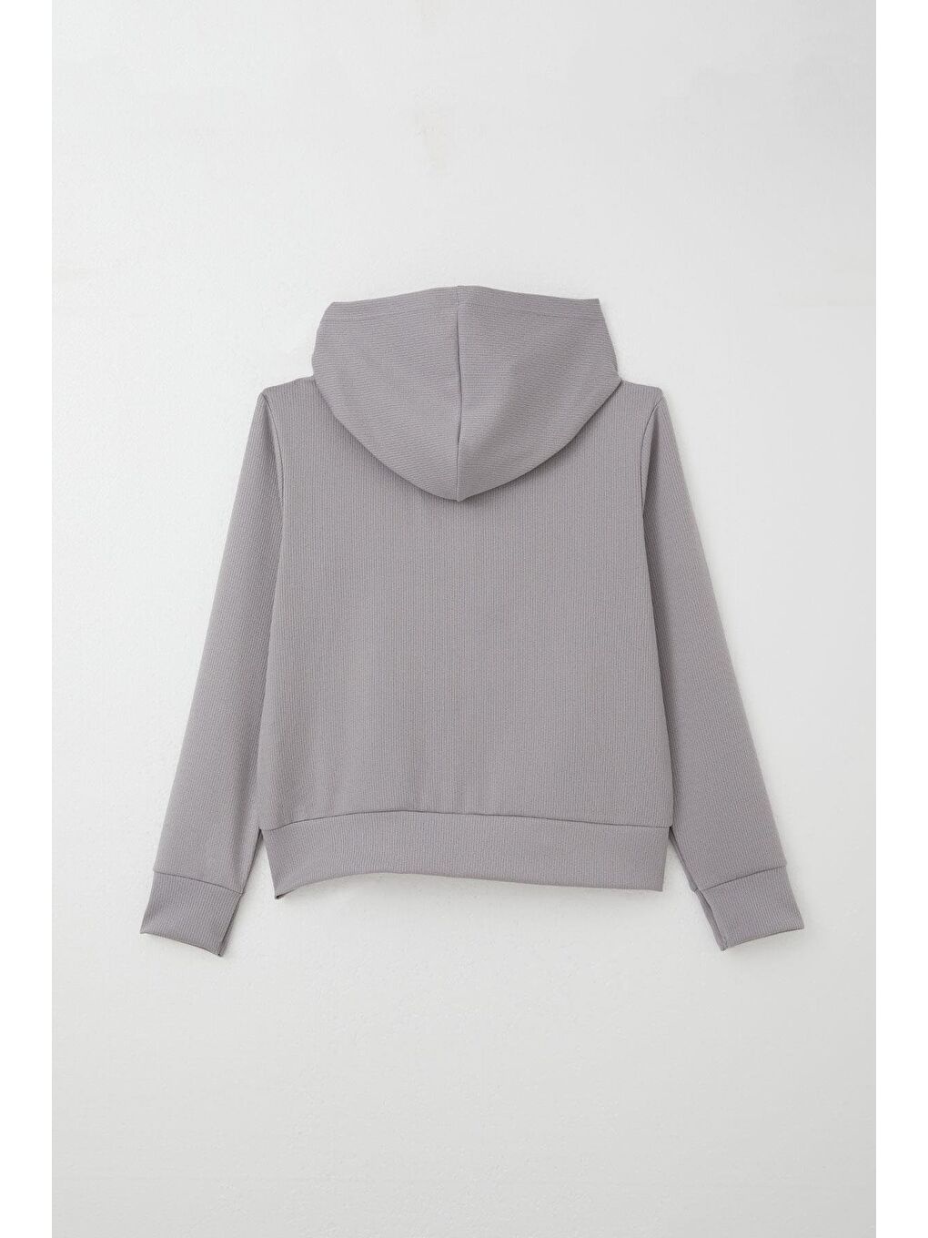 Kız Çocuk 3 Lü Pantolonlu Takım Kapüşonlu Gri  9 14 Yaş-4