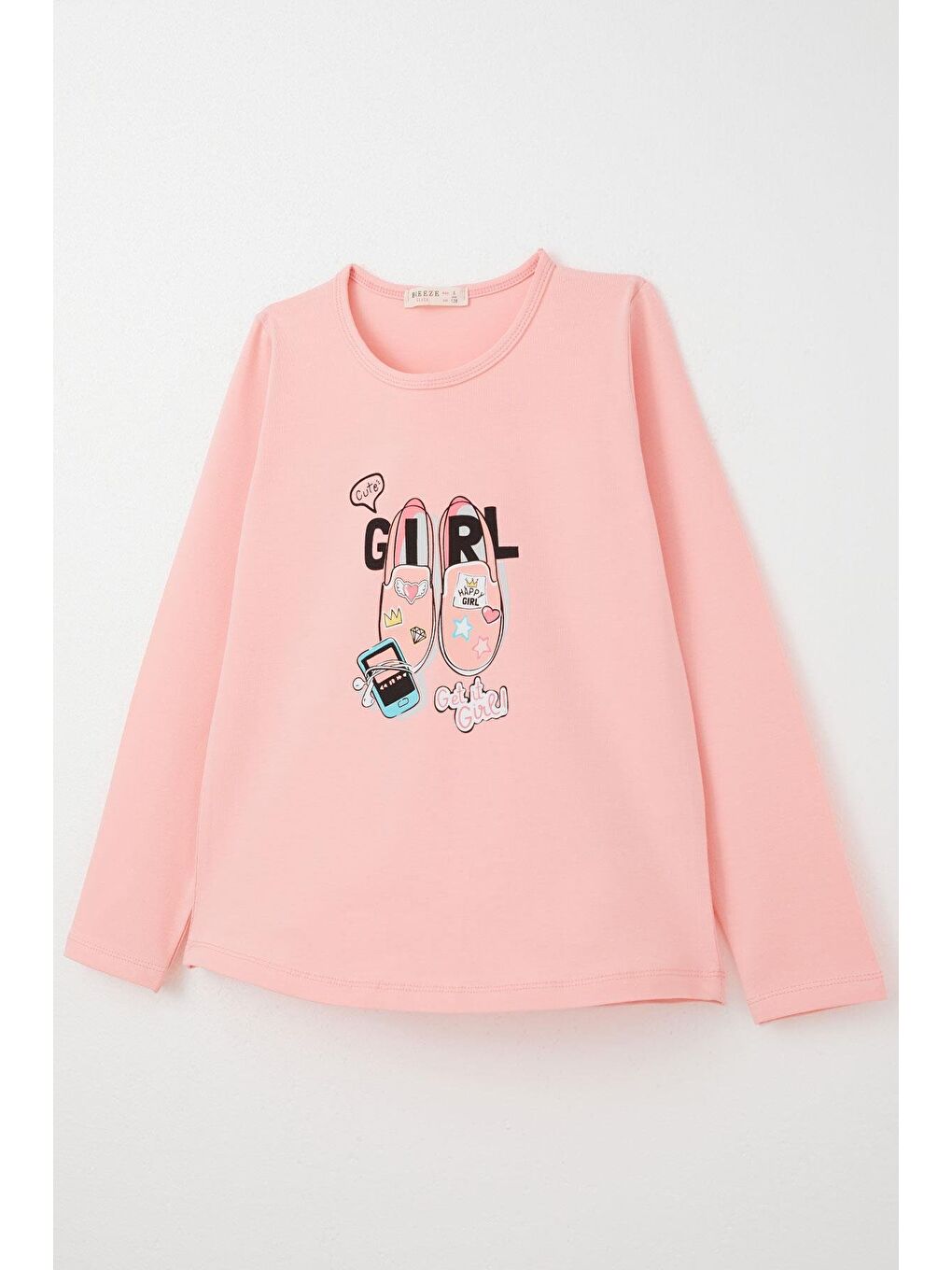 Kız Çocuk Taytlı Takım Ayakkabı Baskılı Pembe (4-9 Yaş)-5