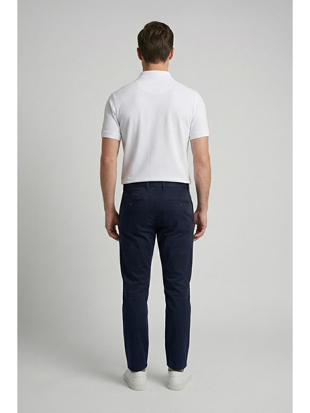 Giotelli Beyaz Standart Fit %100 Pamuklu Polo Yaka Tişört-2