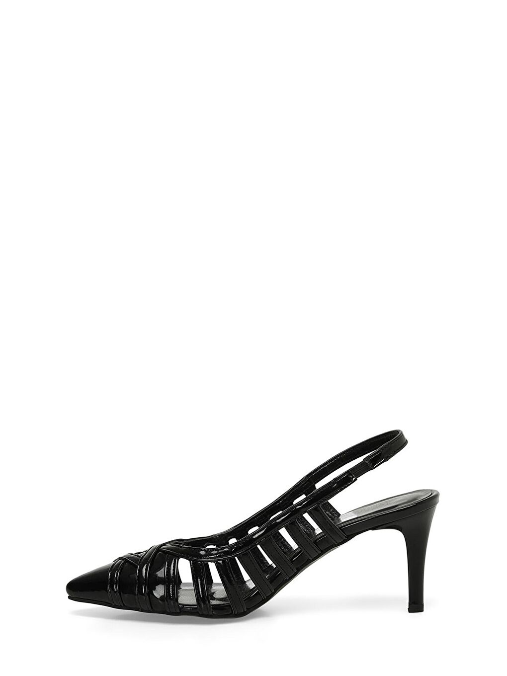 DS24011 4FX Siyah Kadın Topuklu Ayakkabı-2