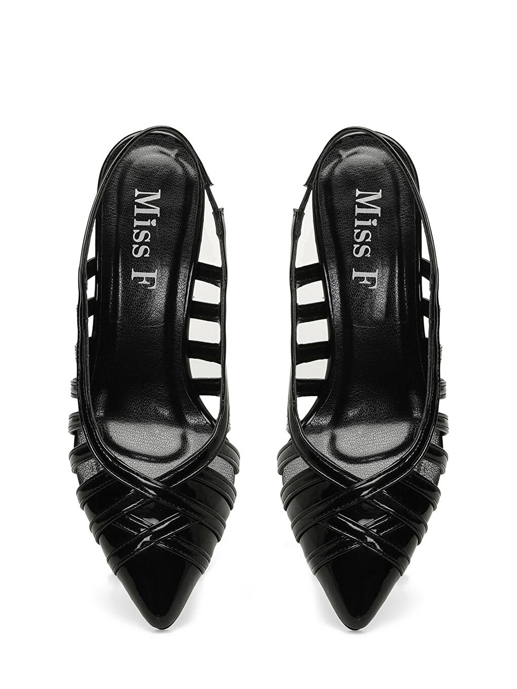 DS24011 4FX Siyah Kadın Topuklu Ayakkabı-3