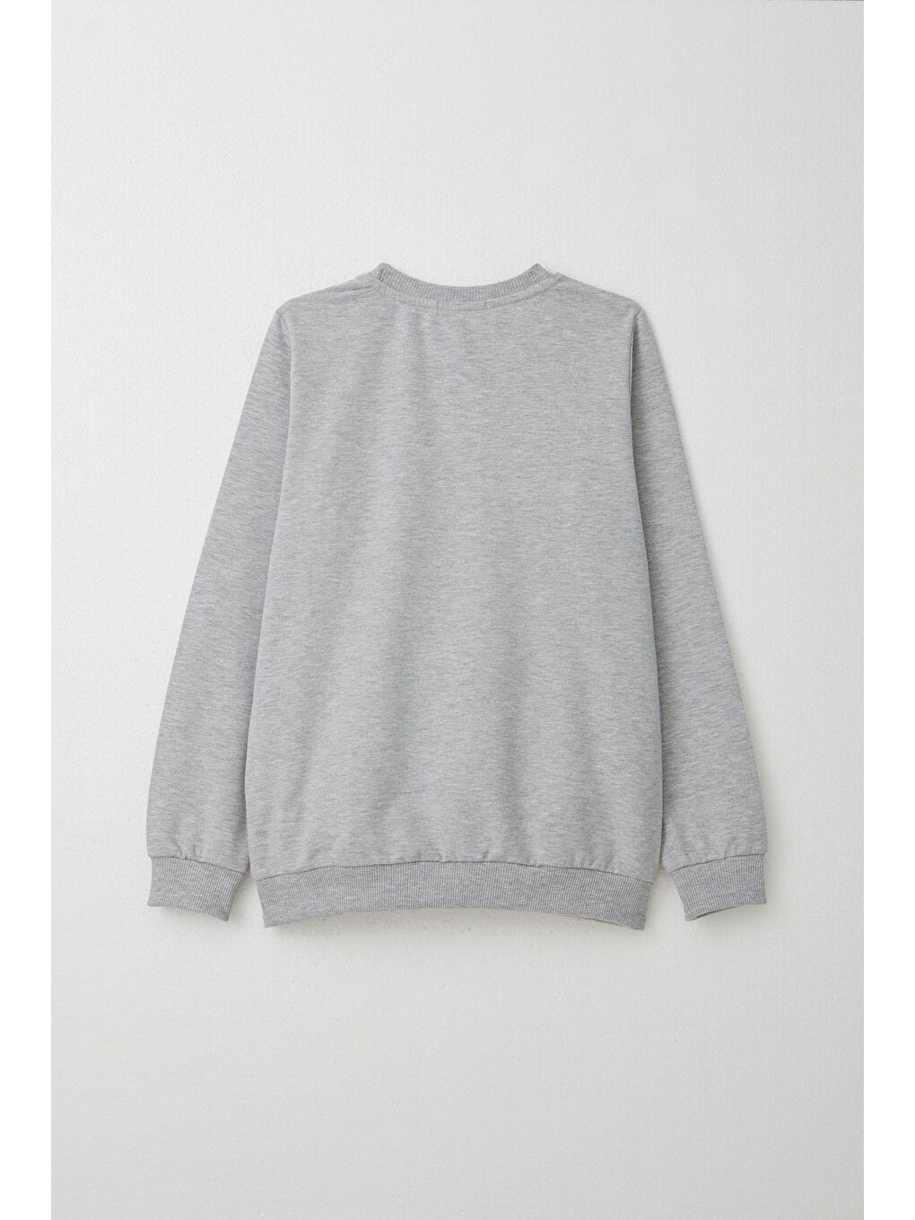 Kız Çocuk Eşofman Takım Renkli Yazı Baskılı Açık Gri Melanj (8-12 Yaş)-3