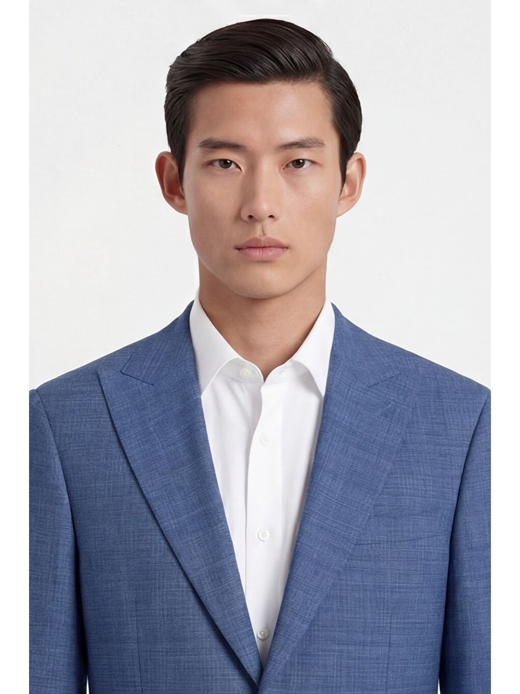 Giotelli Erkek Mavi Dar Kesim Slim Fit Viskon Dokuma Normal Bel 6 Drop Klasik Takım Elbise-1