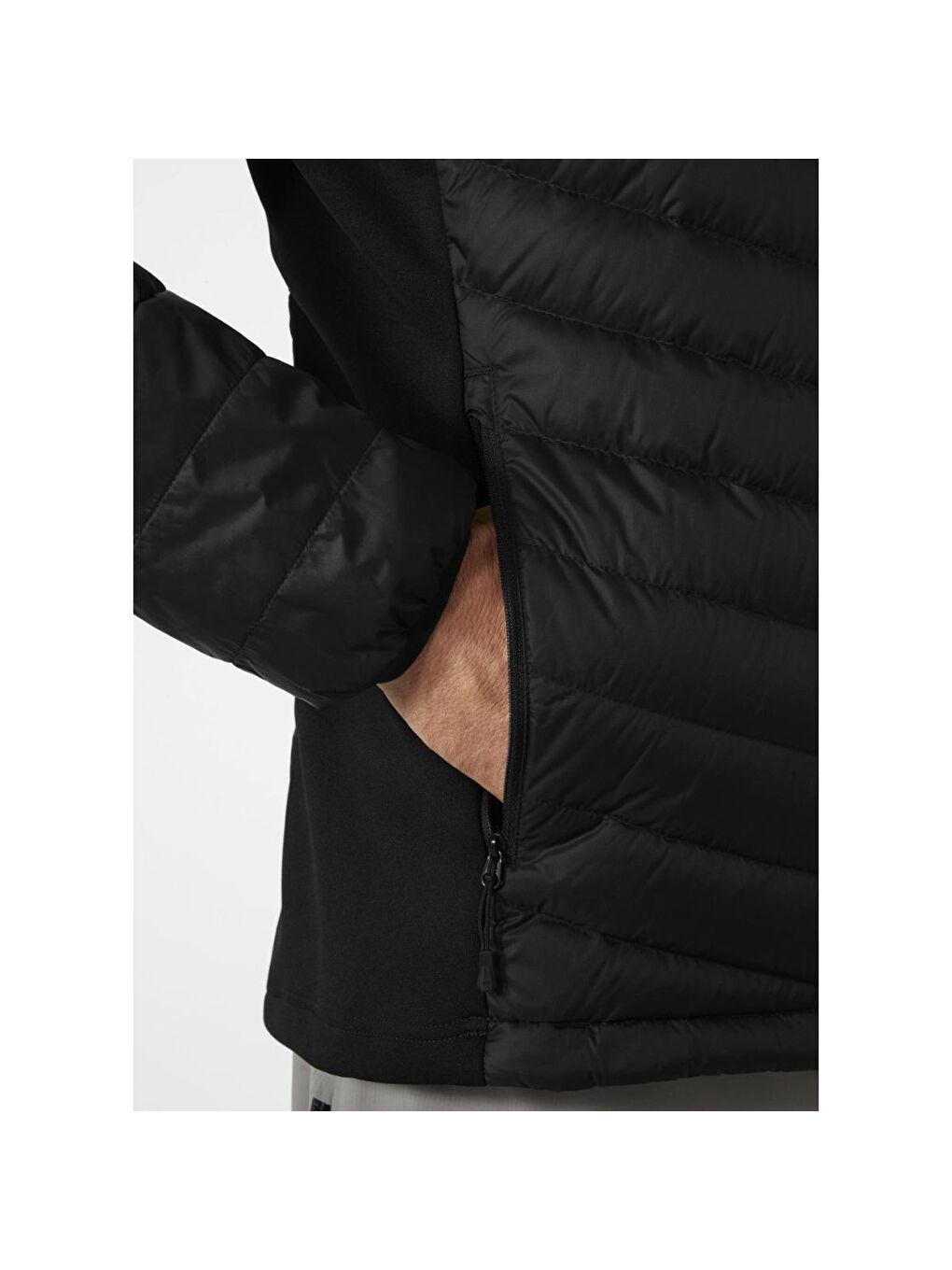 Verglas Hooded Down Hybrid Insulator Erkek Siyah Kapüşonlu Mont-2