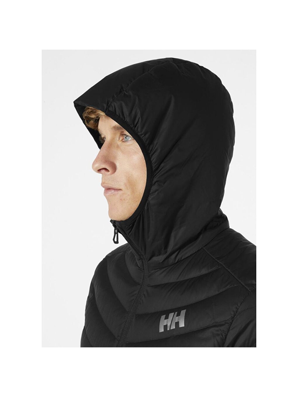 Verglas Hooded Down Hybrid Insulator Erkek Siyah Kapüşonlu Mont-3