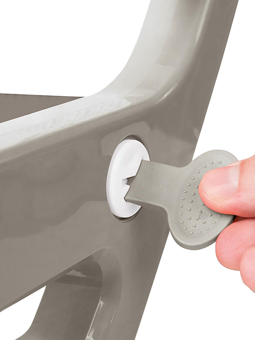 Nuve Kaymaz Merdivenli Klozet Adaptörü - Gri Standart-1