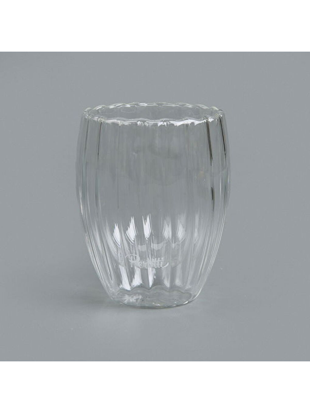 Renksiz Stripe Çift Cidarlı Bardak - Şeffaf - 350 ml-2