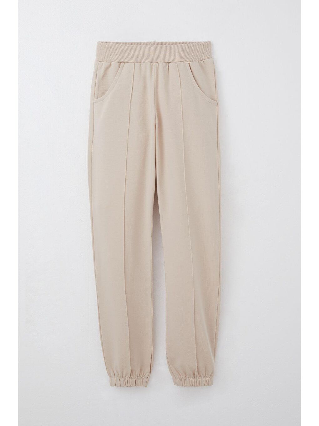 Kız Çocuk Eşofman Takım Kabartma Yazı Baskılı Çiçekli Bej (4-6 Yaş)-2