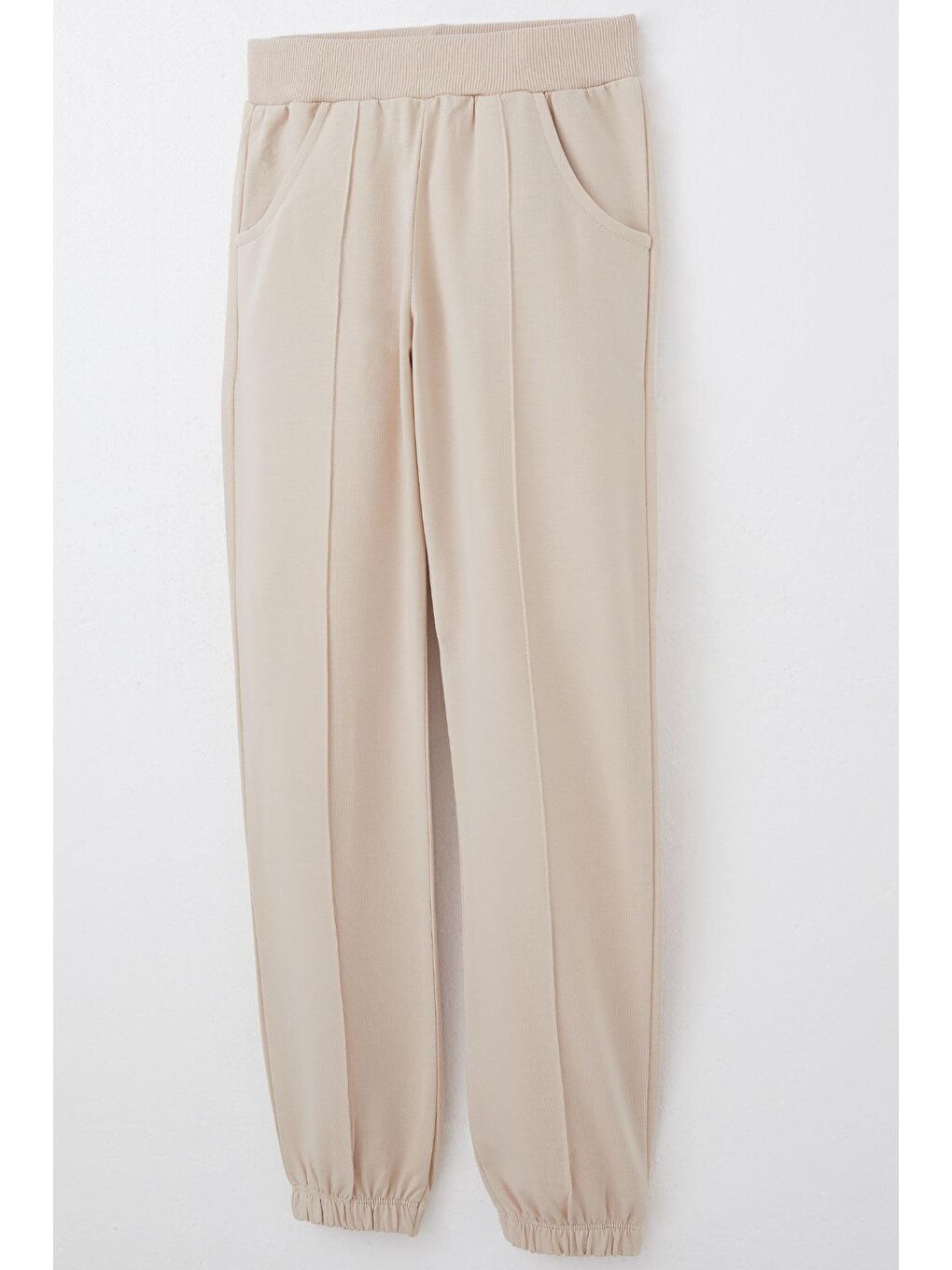 Kız Çocuk Eşofman Takım Kabartma Yazı Baskılı Çiçekli Bej (4-6 Yaş)-6