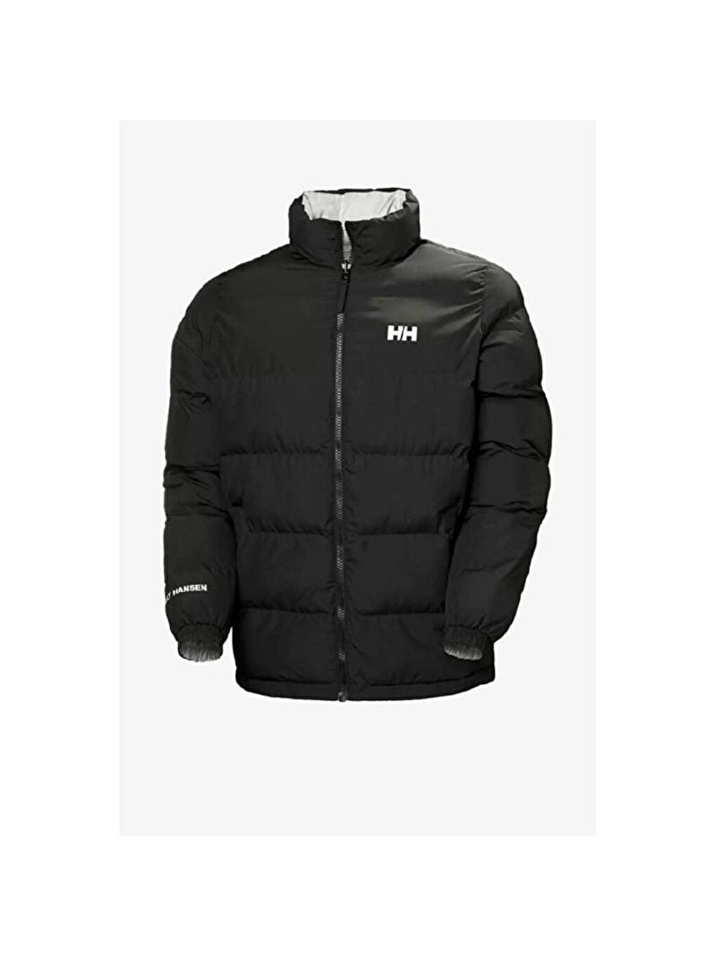 Yu 23 Reversible Puffer Erkek Siyah Dik Yaka Mont