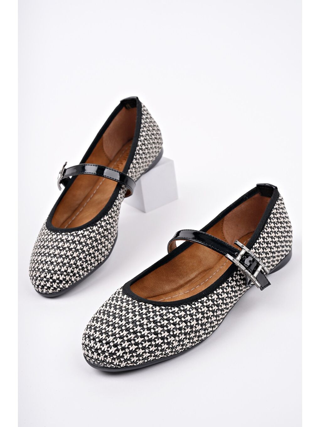 Siyah KAİF Tek Bantlı Kadın Günlük Hasır Babet