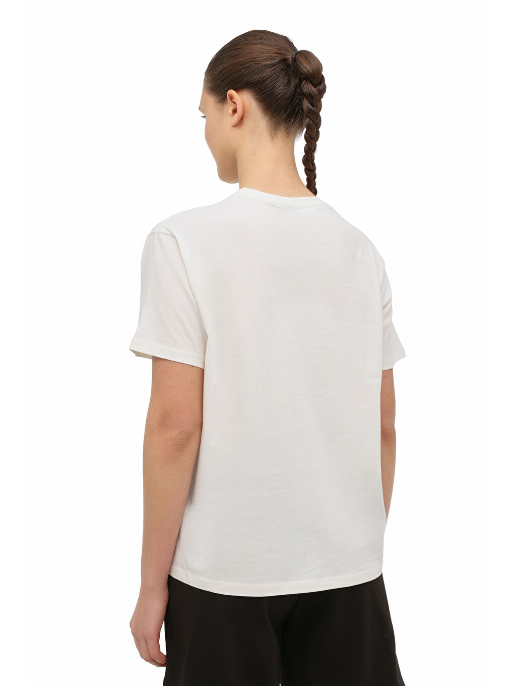 Bej WL 11KEMY Ekru Kadın Kısa Kol T-Shirt-1