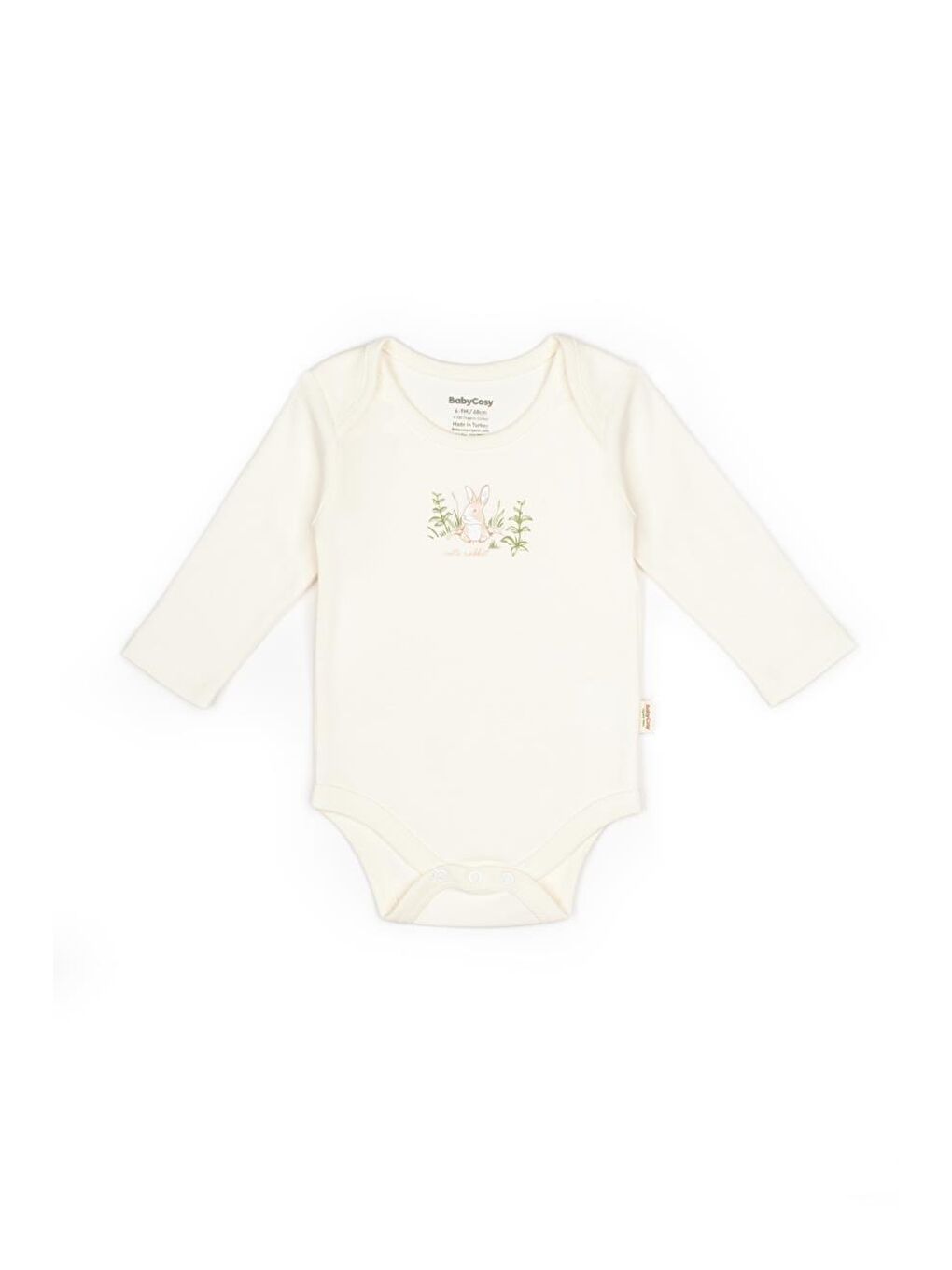 BabyCosy Organic Wear Ekru Bebek 3lü Uzun Kollu Badi Kutulu Set %100 Organik Pamuk, Bebek ve Yenidoğan Serisi - CSY5791 - 3