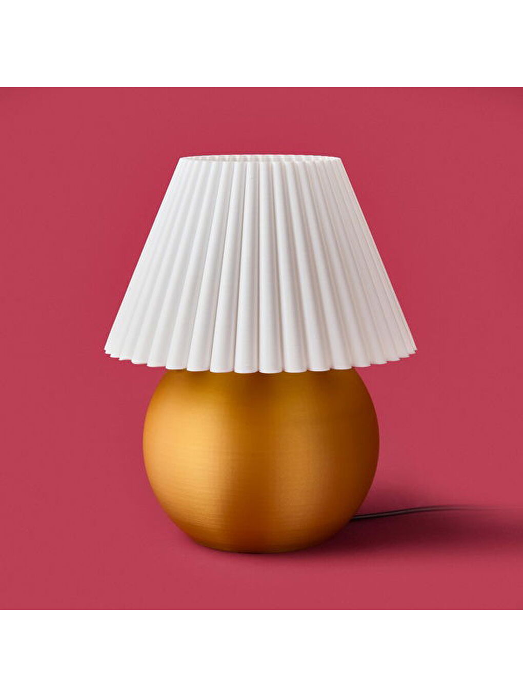 Nova Serisi Masa Lambası Abajur - Hardal / Beyaz - 24 cm-2