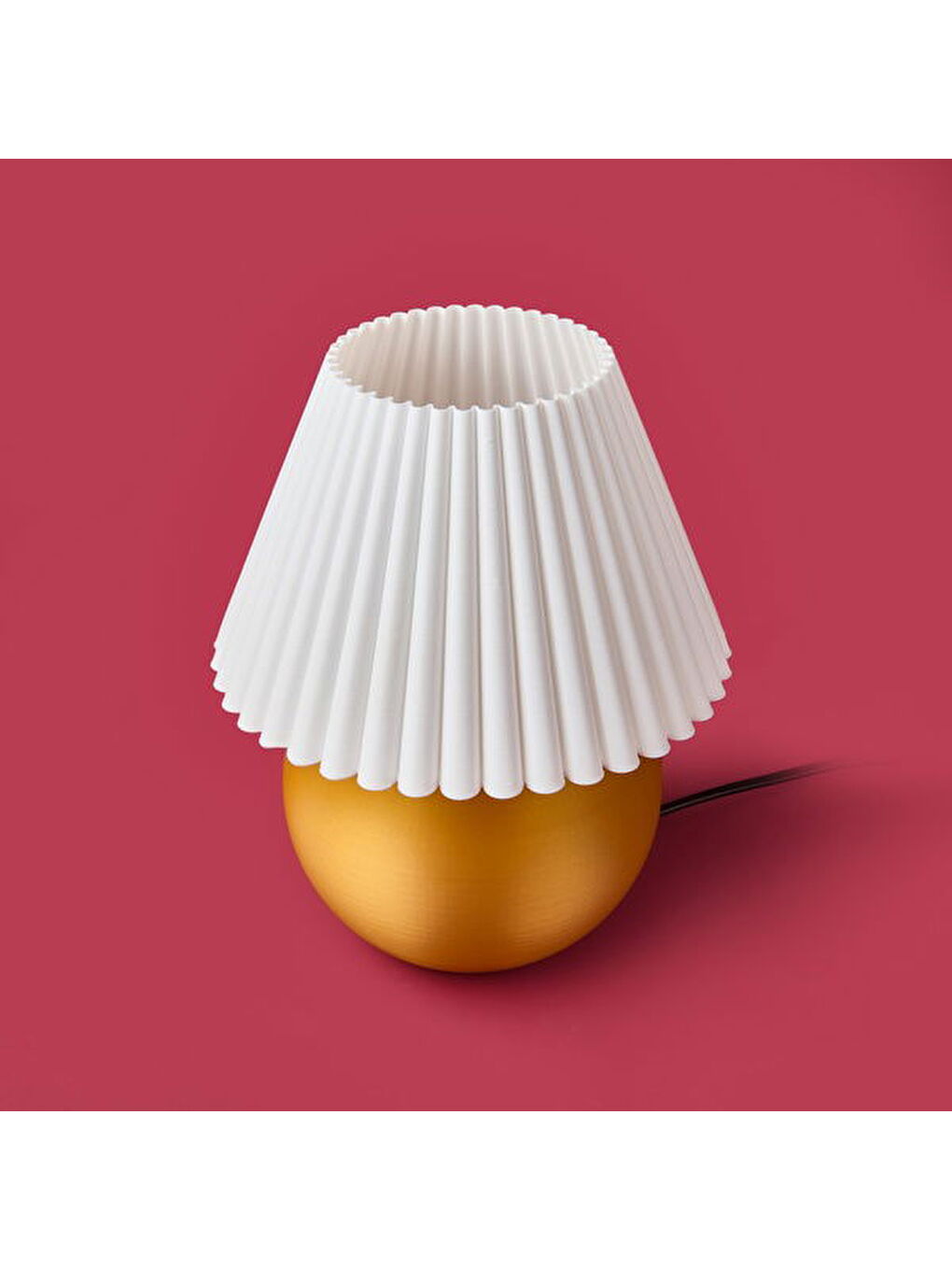 Nova Serisi Masa Lambası Abajur - Hardal / Beyaz - 24 cm-3