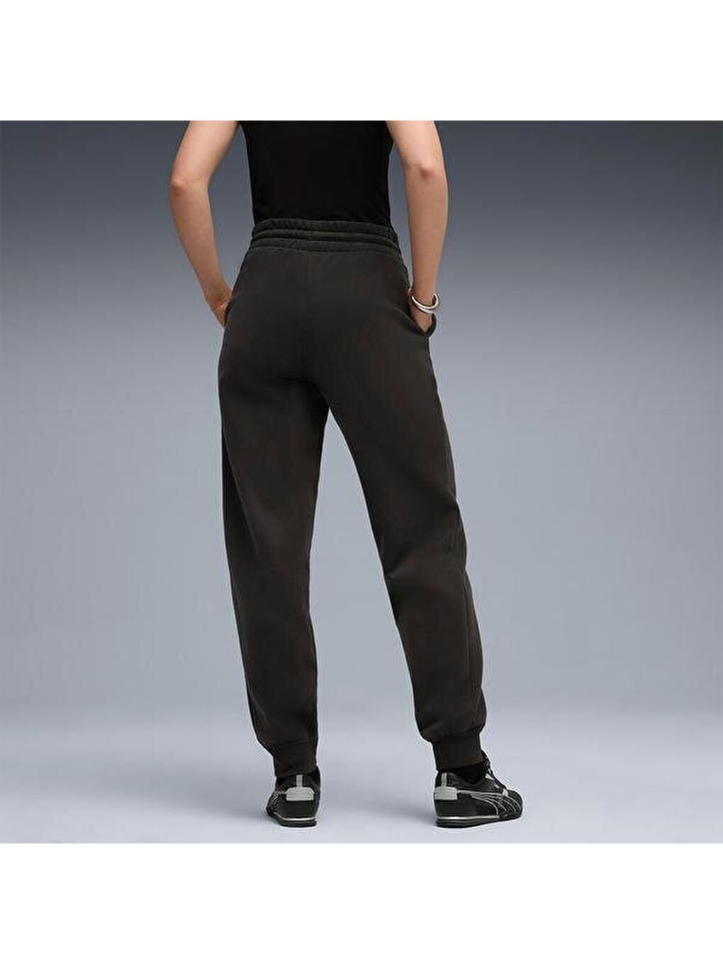 Her High Waist Kadın Siyah Eşofman Altı-1