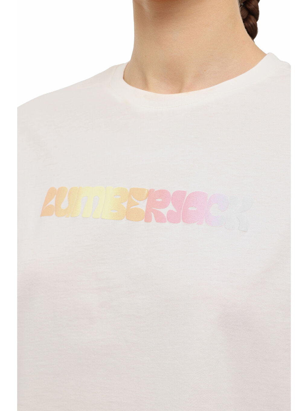 Bej WL 11KEMY Ekru Kadın Kısa Kol T-Shirt-3