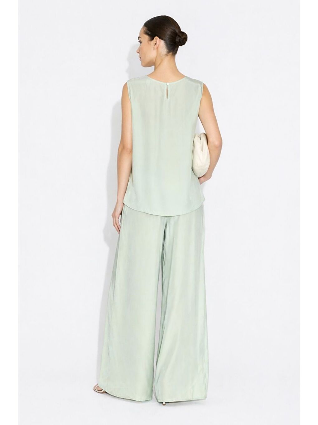 Klasik İç Lux Mint Yeşili Bluz-3