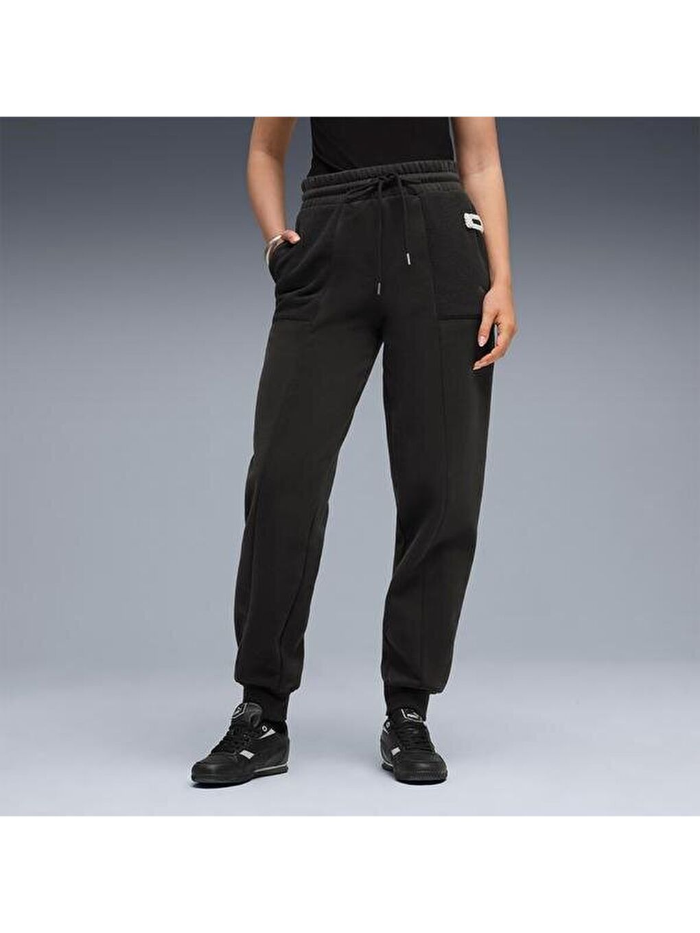 Her High Waist Kadın Siyah Eşofman Altı-2