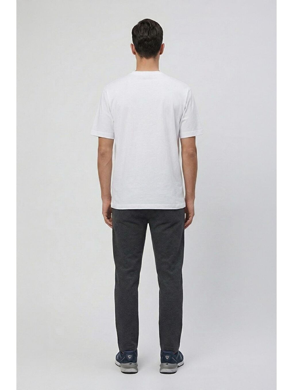 Giotelli Beyaz Standart Fit %100 Pamuklu Bisiklet Yaka Tişört-3