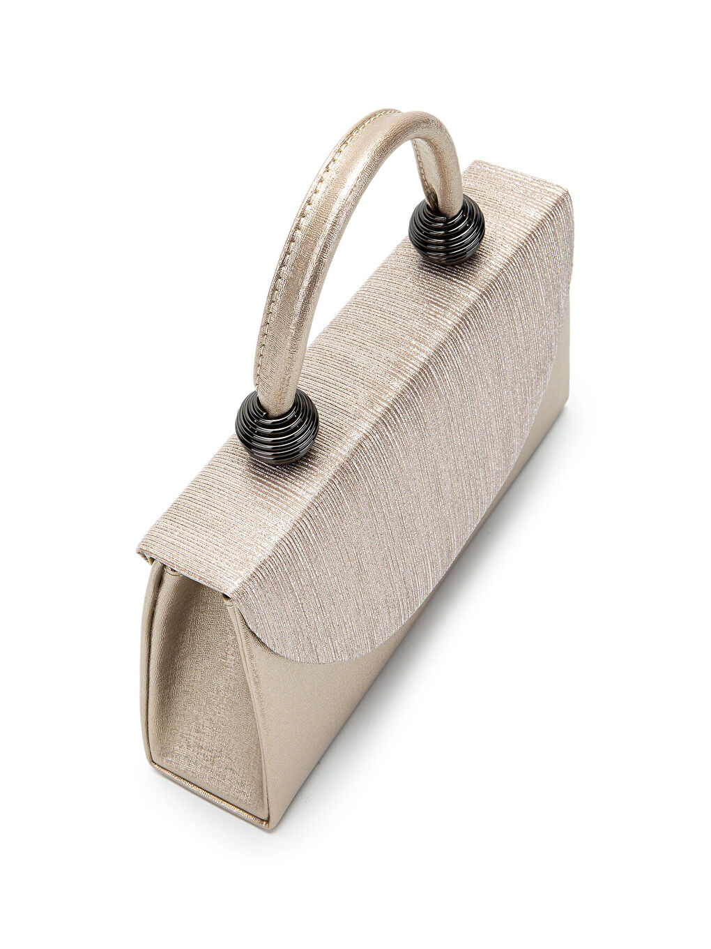 Sarı Sim Dokulu Mandy Abiye El Çantası Altın-4