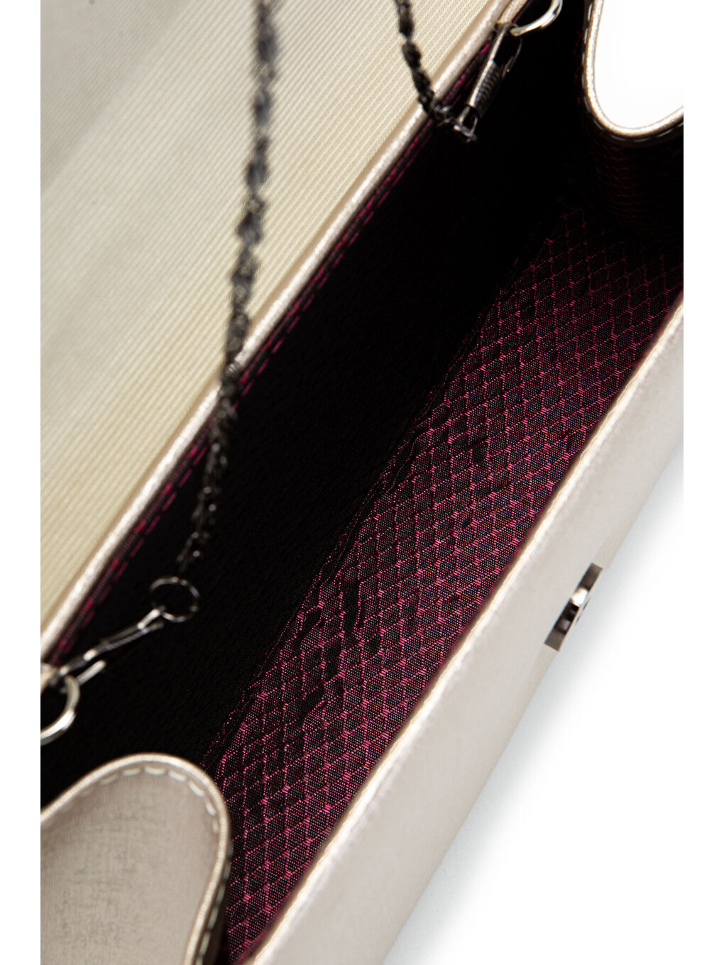 Sarı Sim Dokulu Mandy Abiye El Çantası Altın-5