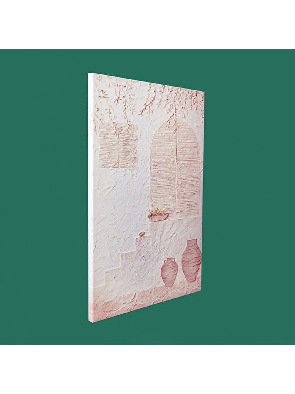 Deco Palm Breeze Kanvas Tablo - Bej - 90x60 cm-2