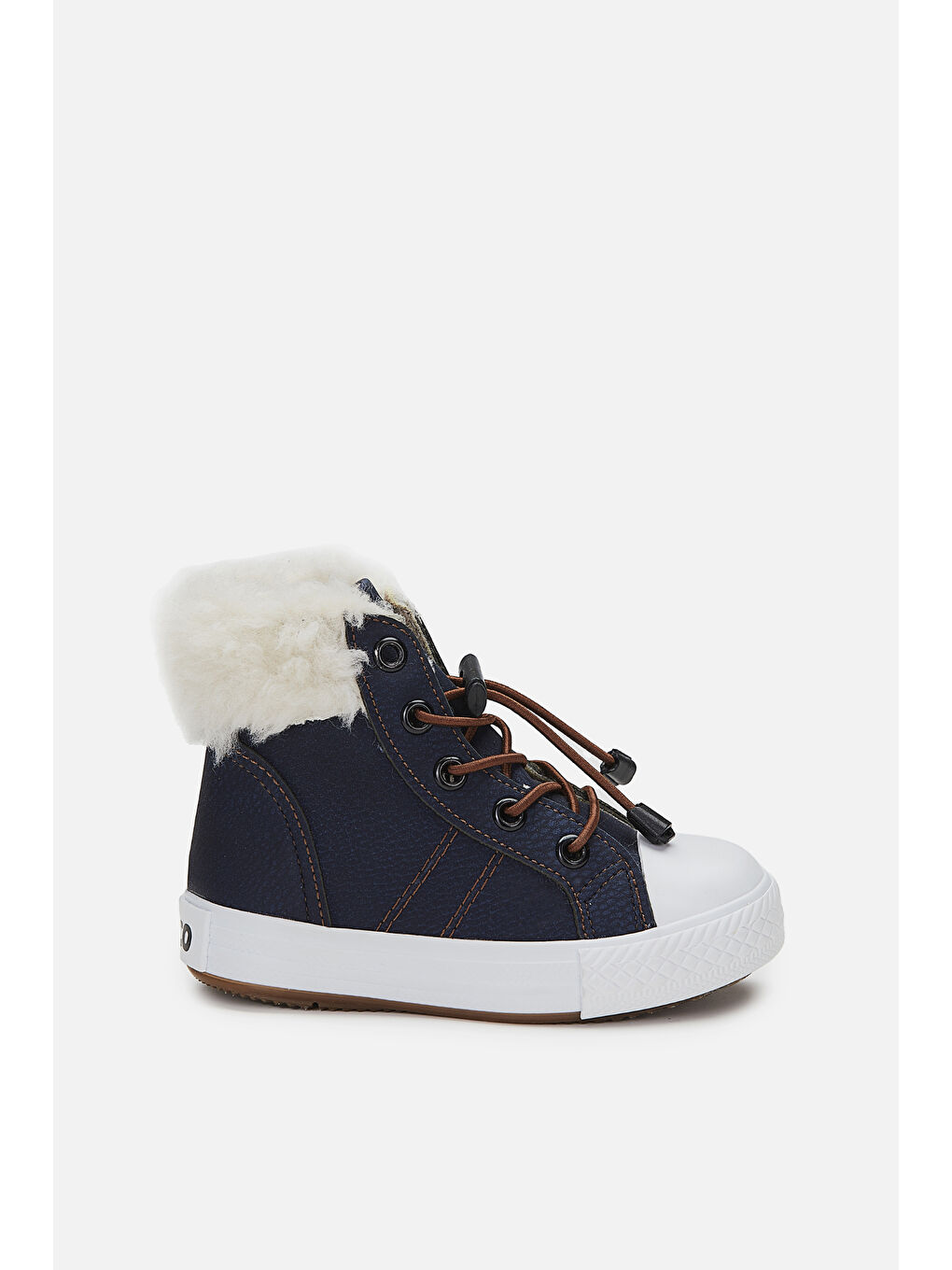 Mavi Kuga Kürklü Unisex Bebek Jean Bot