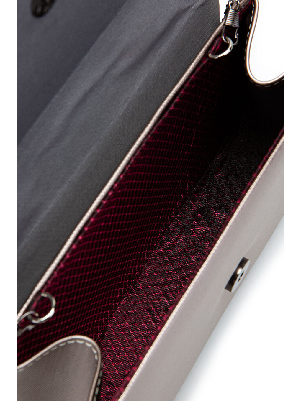 Bej Sim Dokulu Mandy Abiye El Çantası Vizon-5