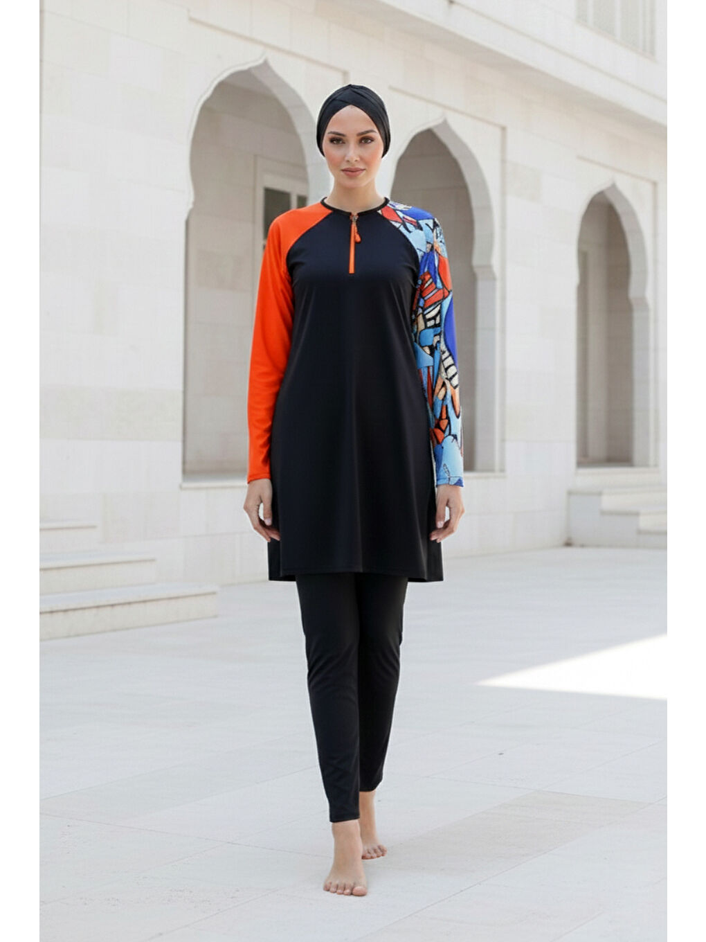 Tam Kapalı Tesettür Mayo Siyah M2117