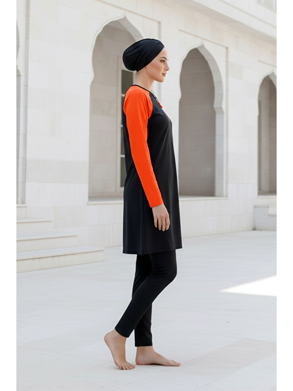 Tam Kapalı Tesettür Mayo Siyah M2117-2