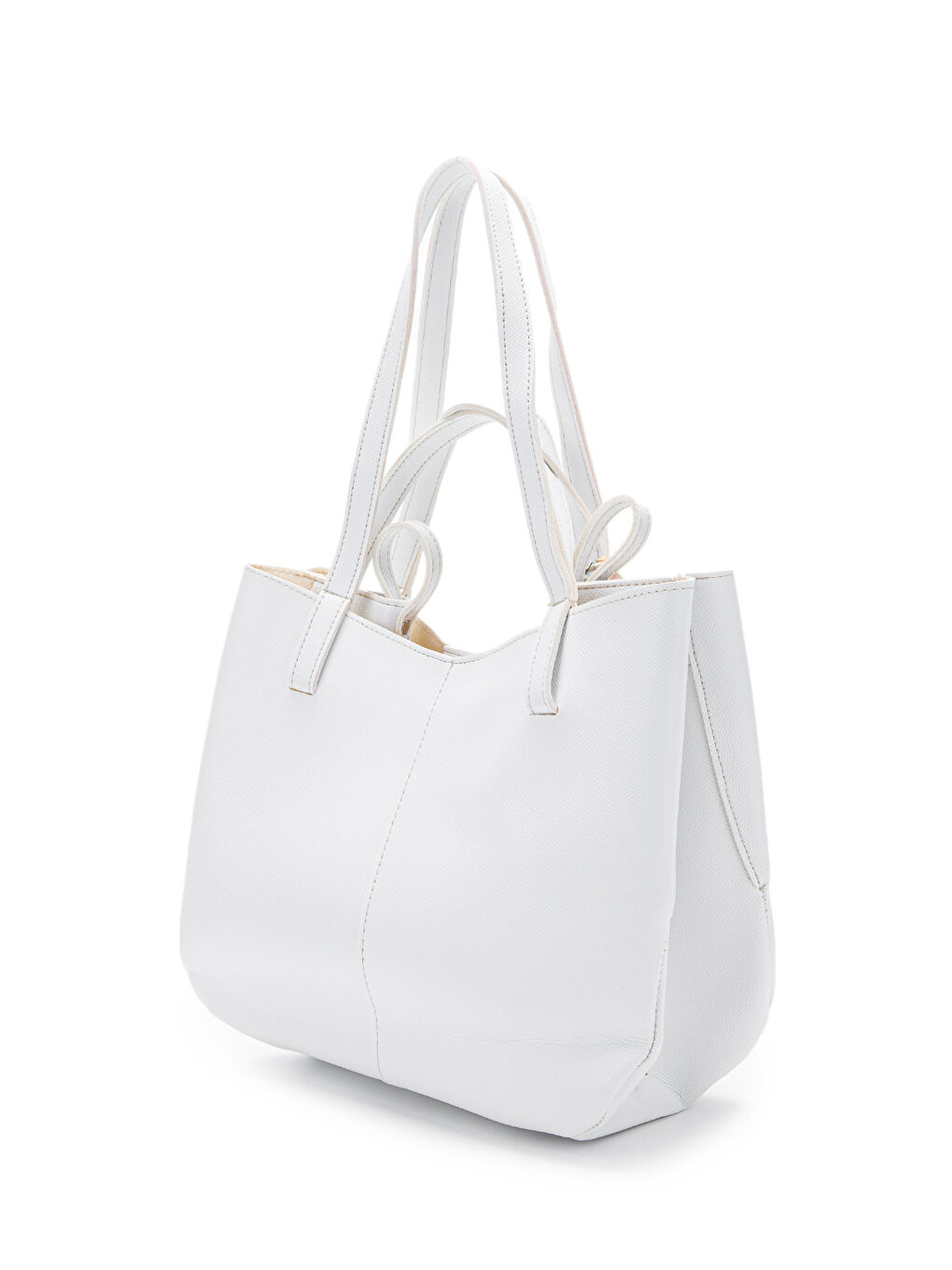 Fular Detaylı Özel Tasarım Pole 1 Kadın Kol Çanta Beyaz-1