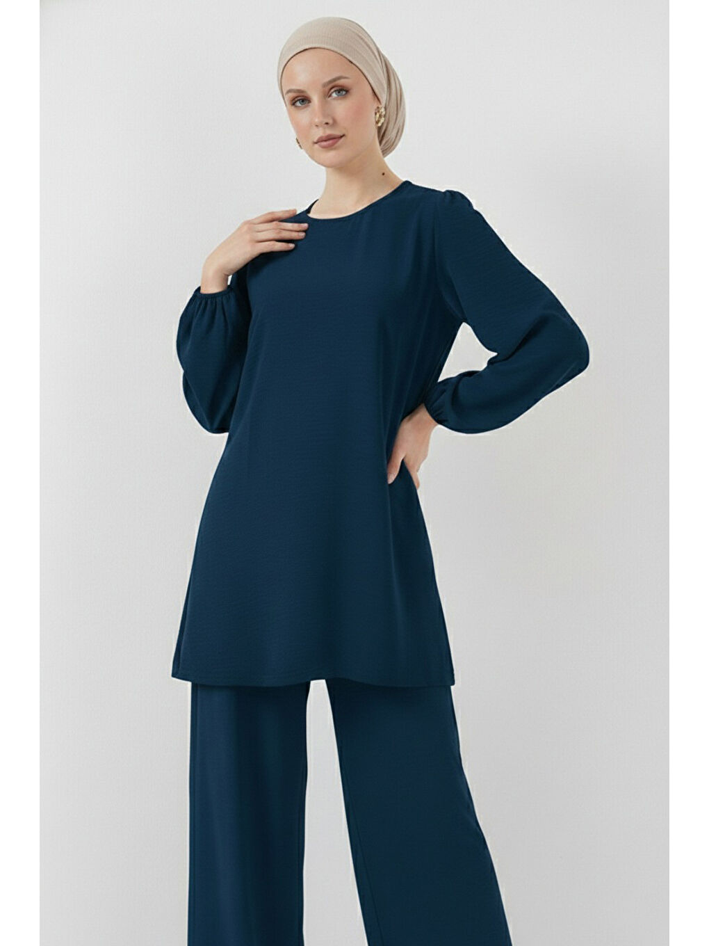 Ayrobin Tunik Pantolon Alt Üst Takım 6712 - Petrol-1