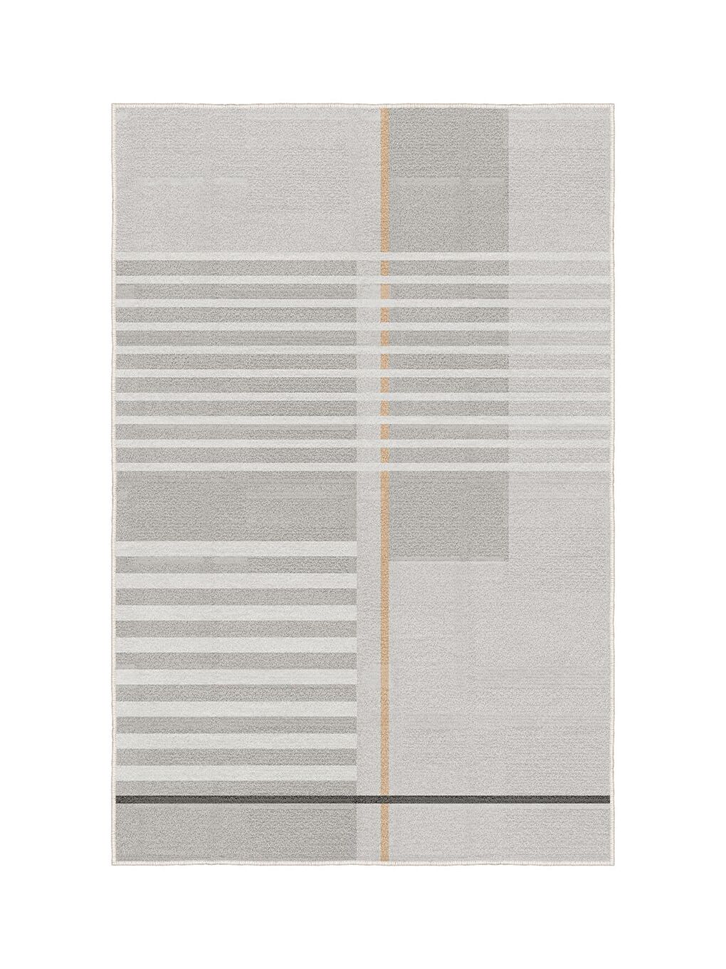Bej Özel Tasarım, Kaymaz Taban, İnce, Yıkanabilir, Modern Halı WOOKECE1481 80x150-3