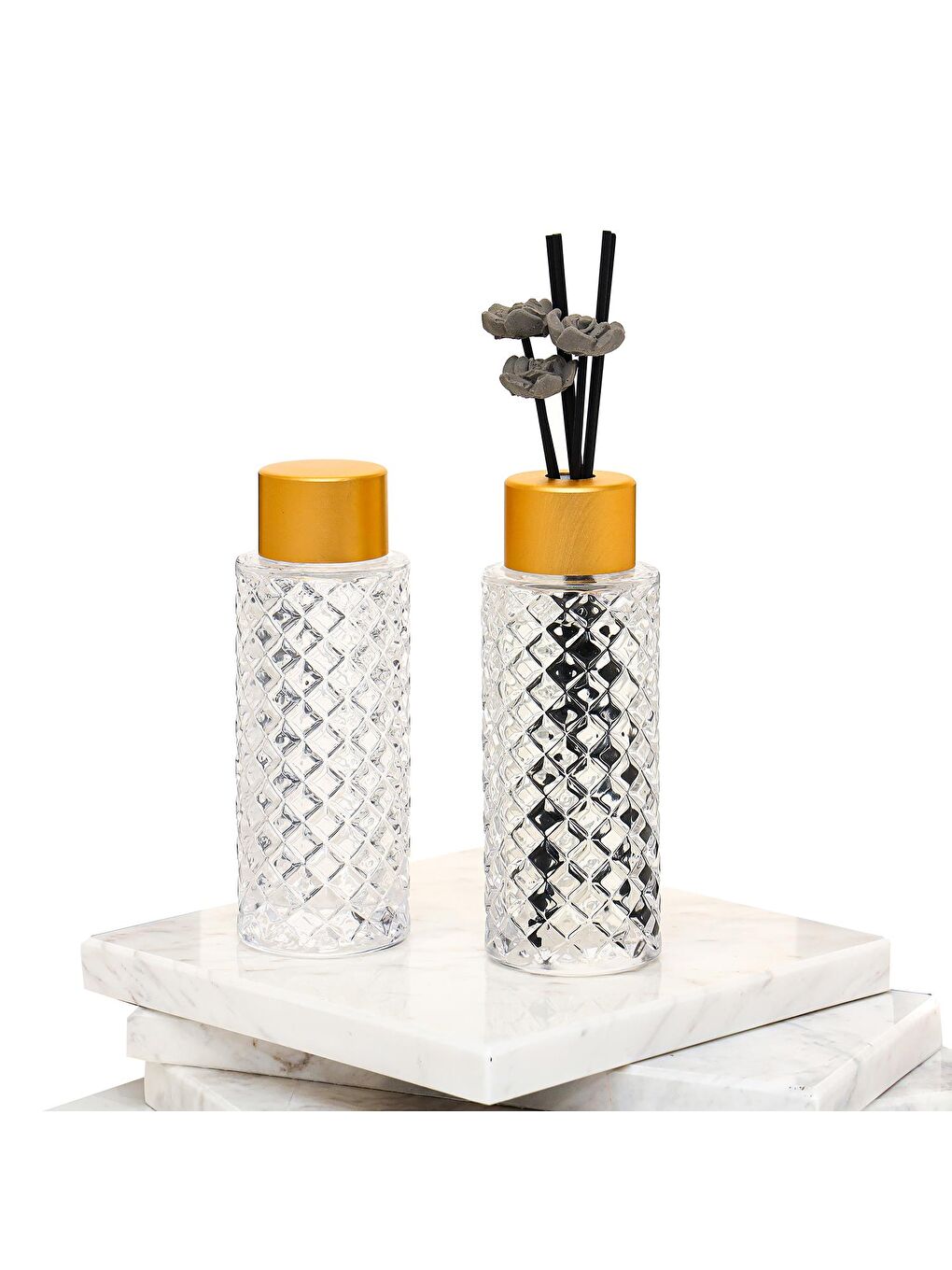 Sarı 230 ml Oud Vanilya Oda Kokusu ve Kolonya Seti