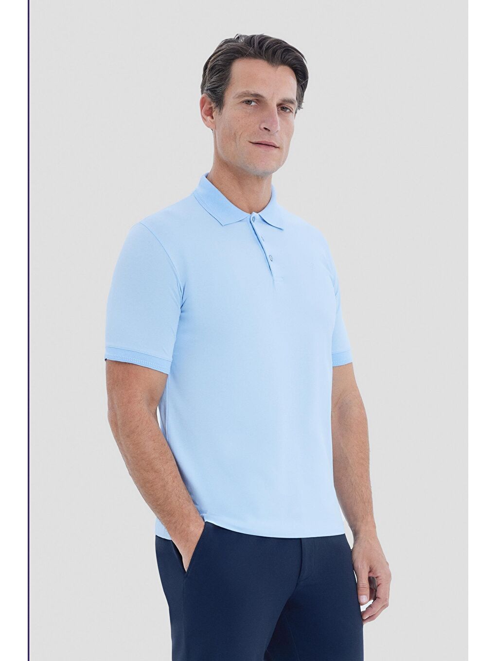 Mavi Regular Fit Basic Polo Yaka Tişört-2