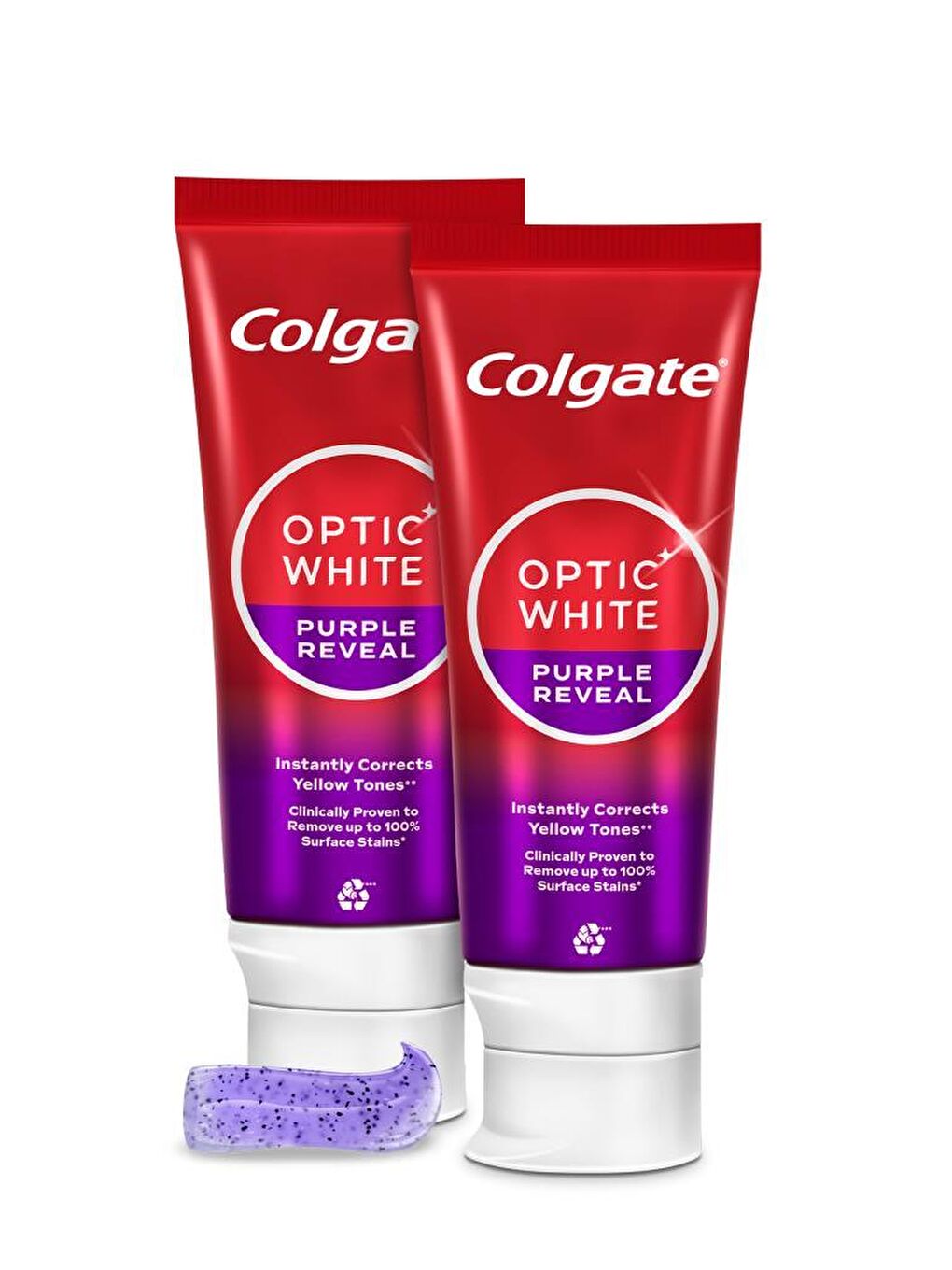 Colgate Renksiz Optic White Purple Reveal Beyazlatıcı Diş Macunu 75 Ml x2 - 1