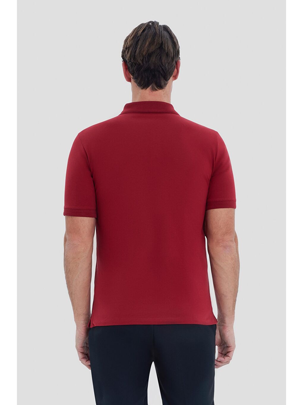 Bordo Regular Fit Basic Polo Yaka Tişört-2