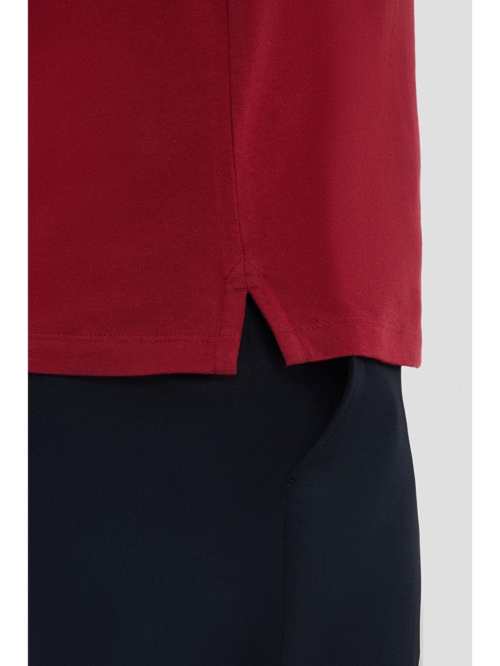 Bordo Regular Fit Basic Polo Yaka Tişört-3
