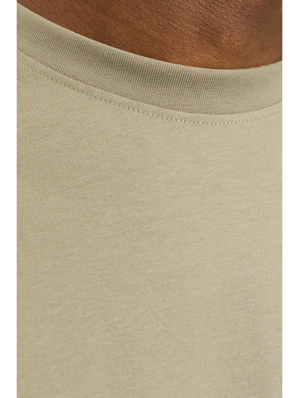 Bej Jorvesterbro Pamuklu Bisiklet Yaka Relaxed Fit Erkek %100 Pamuk Tişört 12240121-4