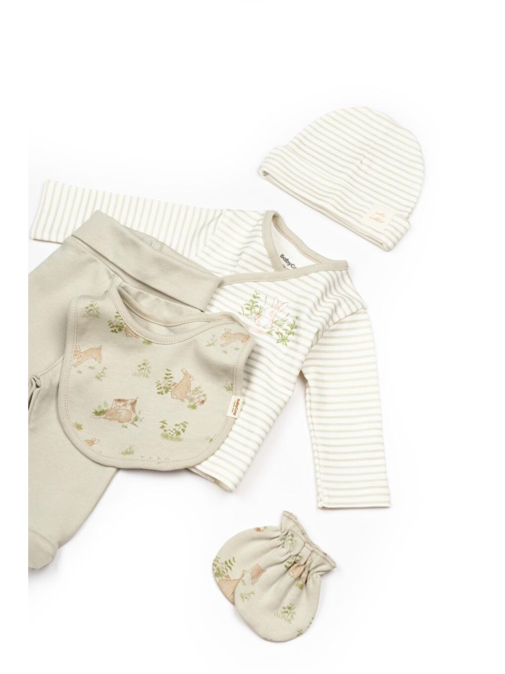 BabyCosy Organic Wear Ekru Bebek 5li Kutu Set %100 Organik Pamuk, Bebek ve Yenidoğan Serisi - CSY5513 - 8