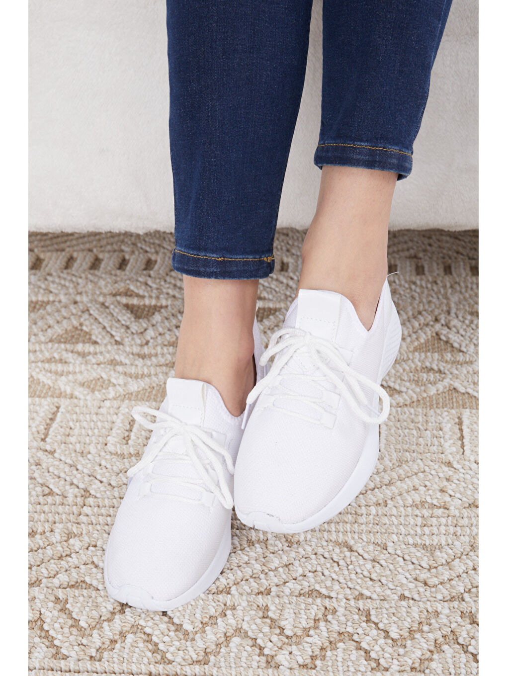 Kadın Beyaz Spor Ayakkabı - 27071-1